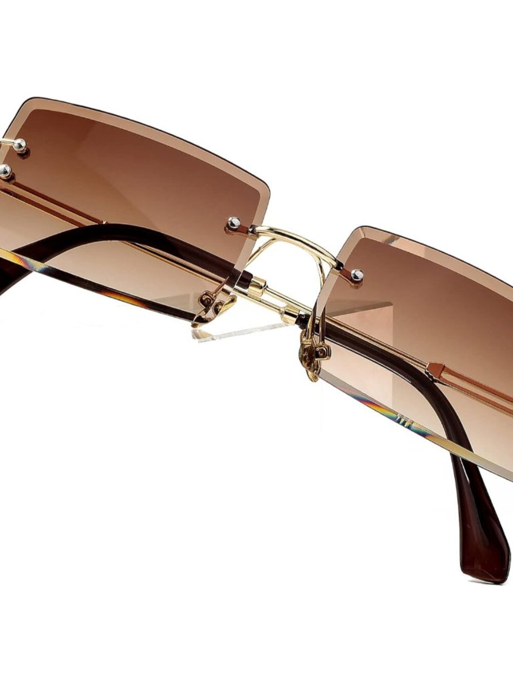 HD UV400 Rimless Rectangle Sunglasses - Stylish Protection for Fashion Lovers